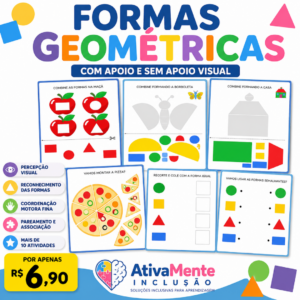 Formas Geométricas - Caderno geometria Autismo