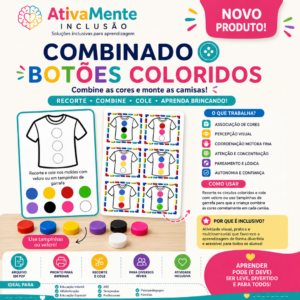 Combinando botões Coloridos para Educação Especial