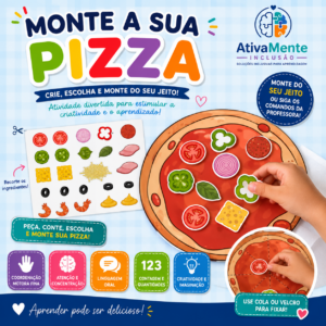 Monte sua Pizza - Atividade Grátis Autismo