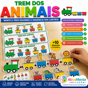 Trem dos Animais - Atividade Adaptada de Sequencia Autismo